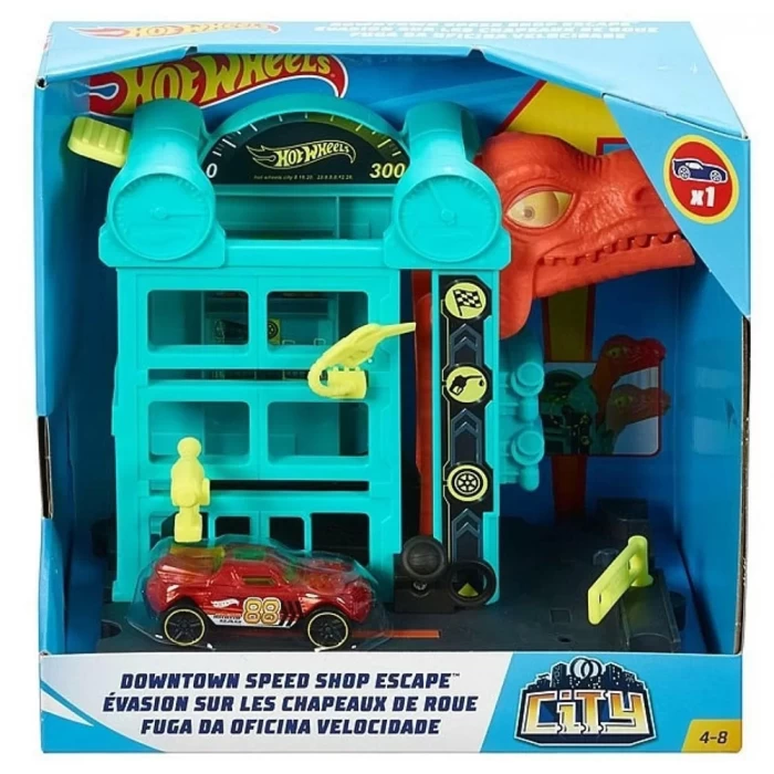 Hot Wheels Şehir Merkezi Hız Dükkanından Kaçış Oyun Seti