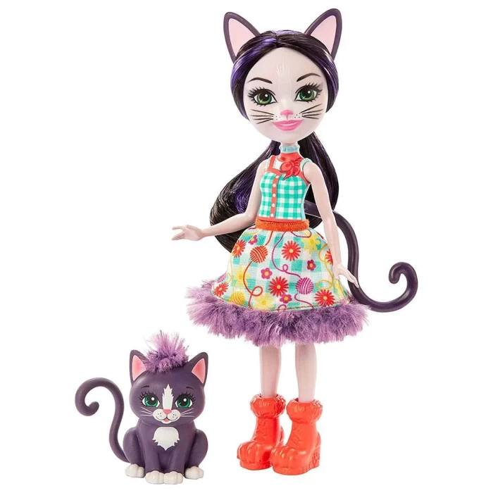 Enchantimals Popüler Karakter Bebekler - Ciesta Cat ve Climber