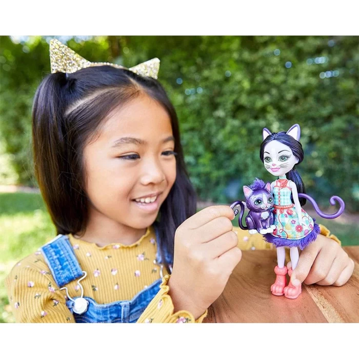 Enchantimals Popüler Karakter Bebekler - Ciesta Cat ve Climber