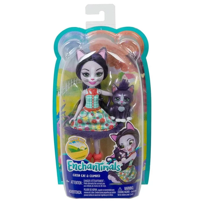 Enchantimals Popüler Karakter Bebekler - Ciesta Cat ve Climber