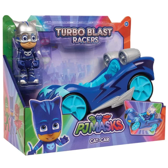 PJ Maskeliler Turbo Blast Cat Boy Figür ve Araç Seti