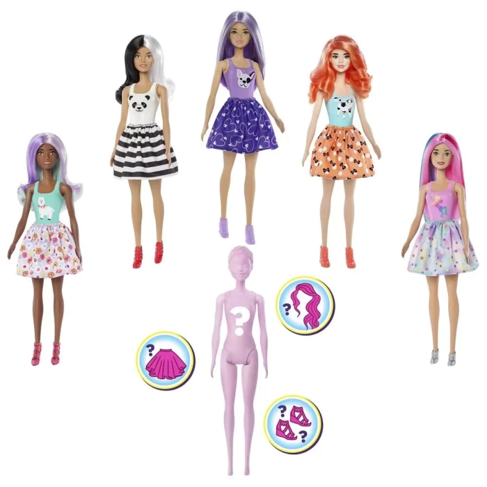 Barbie  Renk Değiştiren Sürpriz Barbie Bebekler Seri 1