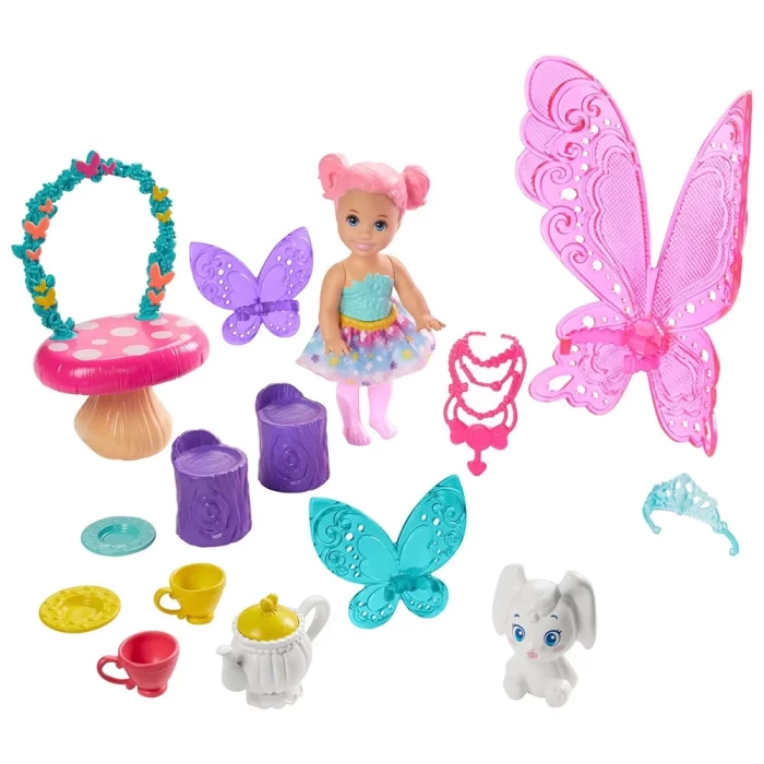 Barbie Dreamtopia Prenses Bebek ve Aksesuarları Çay Partisi Oyun