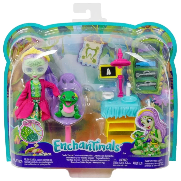 Enchantimals Andie Alligator ve Marshy Güleryüzlü Dişçi Oyun Seti