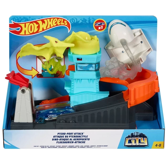 Hot Wheels Şehirde Yaratık Macerası Oyun Seti Serisi - Ptero Uçuş