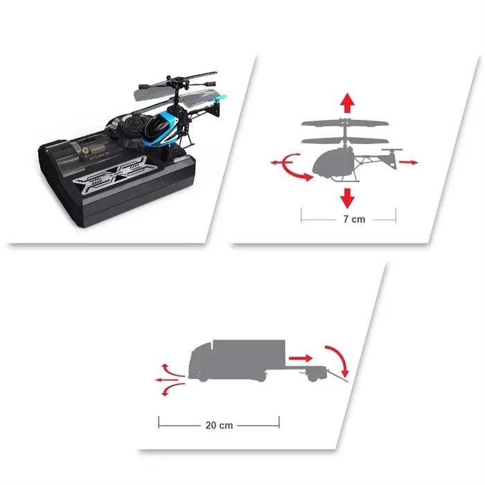 Silverlit Nano Falcon Kumandalı Helikopter ve TIR 3CH Kırmızı