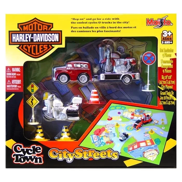 Maisto Harley-Davidson City Streets Oyun Seti Kırmızı