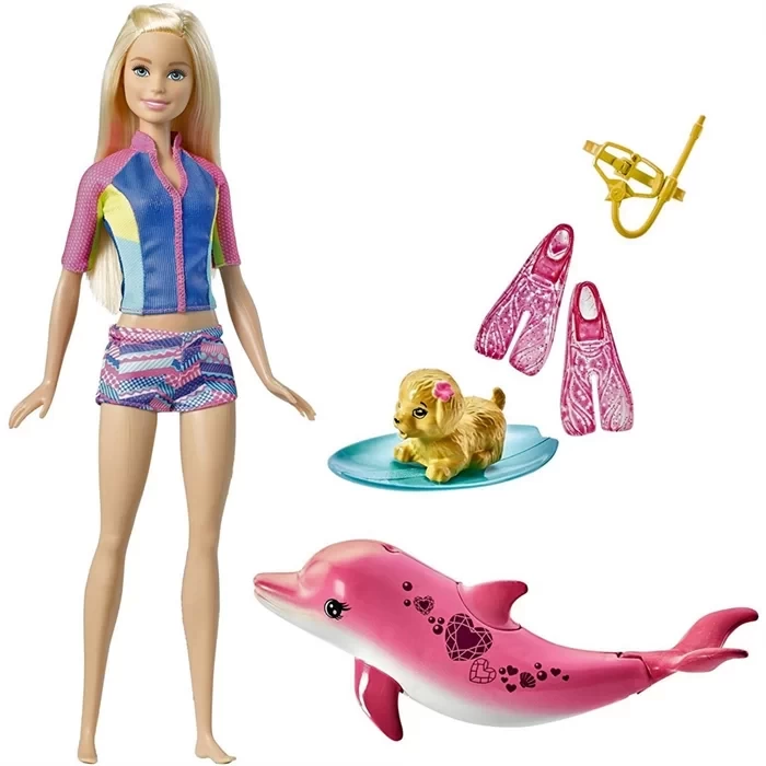 Sihirli Yunuslar Dalgıç Barbie Bebek