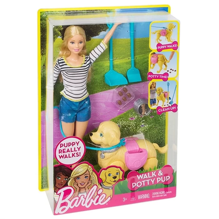 Barbie ve Tuvalet Eğitimindeki Köpeği Oyun Seti