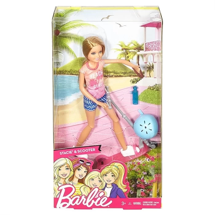 Barbie Stacie ile Scooter Eğlencesi Model Bebek