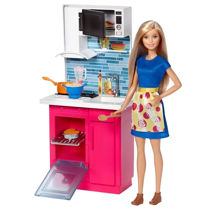 Barbie Bebek Ve Mutfak Oyun Seti DVX54