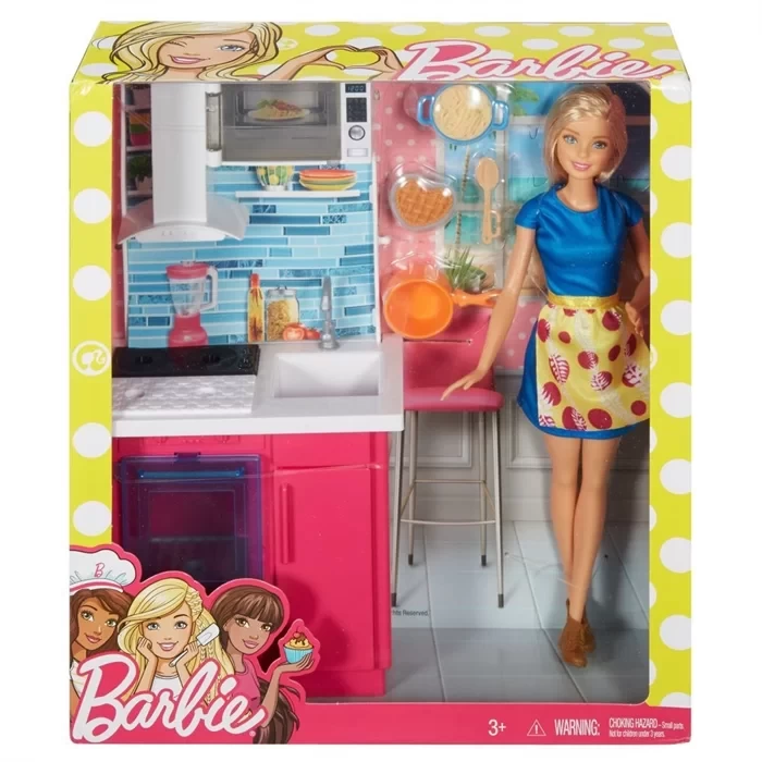 Barbie Bebek Ve Mutfak Oyun Seti DVX54
