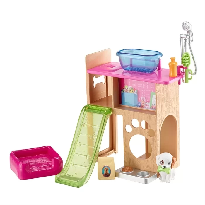 Barbie Ev İçi Dekorasyon Evcil Hayvan Masası Oyun Seti DVX50