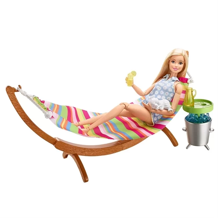 Barbie Açıkhava Dekorasyon Hamak Oyun Seti DVX47