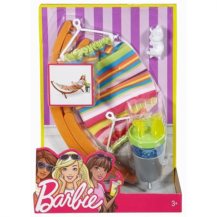 Barbie Açıkhava Dekorasyon Hamak Oyun Seti DVX47