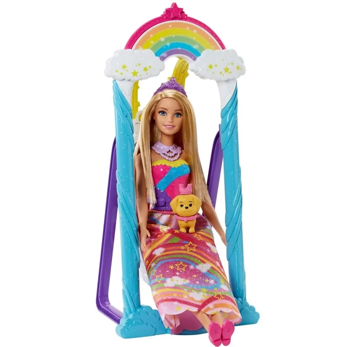 Barbie Dreamtopia Gökkuşağı Prensesi ve Salıncağı Oyun Seti FJD06