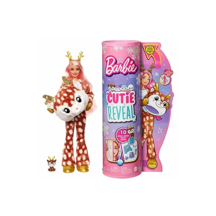 Barbie Cutie Reveal Snowflake Sparkle Bebekler - Geyik