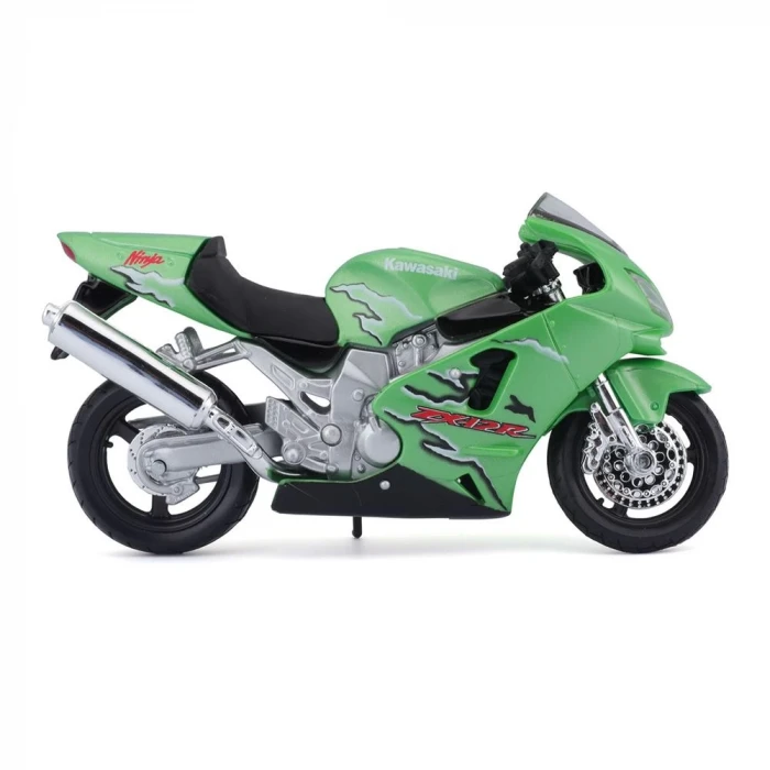1:18 Kawasaki Ninja ZX-12R Model Motor Metalik Yeşil 31300