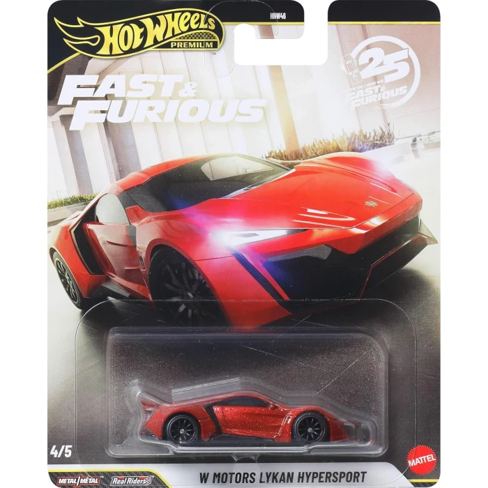 Hot Wheels Premium Series 25.yıl Özel Fast & Furious W Motors Lykan Hypersport HNW46 - JHW70-LA10