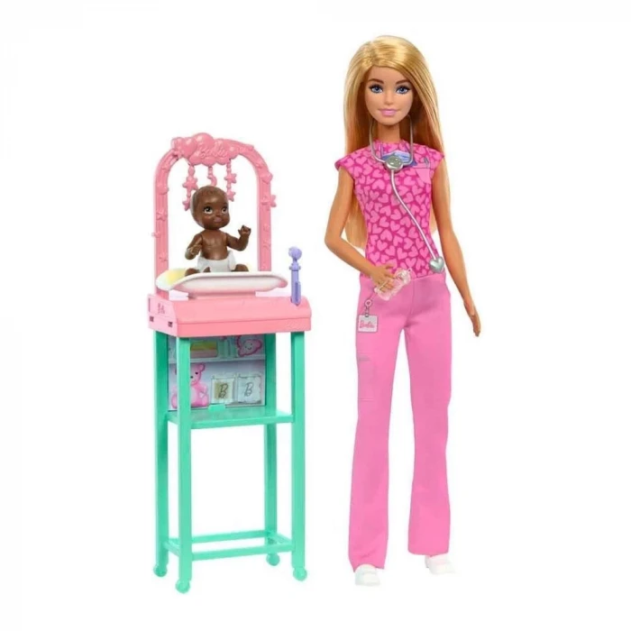 Barbie Bakım Temalı Kariyer Oyun Setleri - Bebek Doktoru JCR72