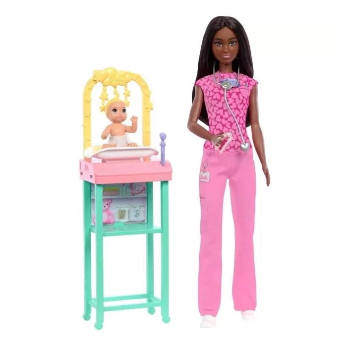 Barbie Bakım Temalı Kariyer Oyun Setleri - Bebek Doktoru JCR73
