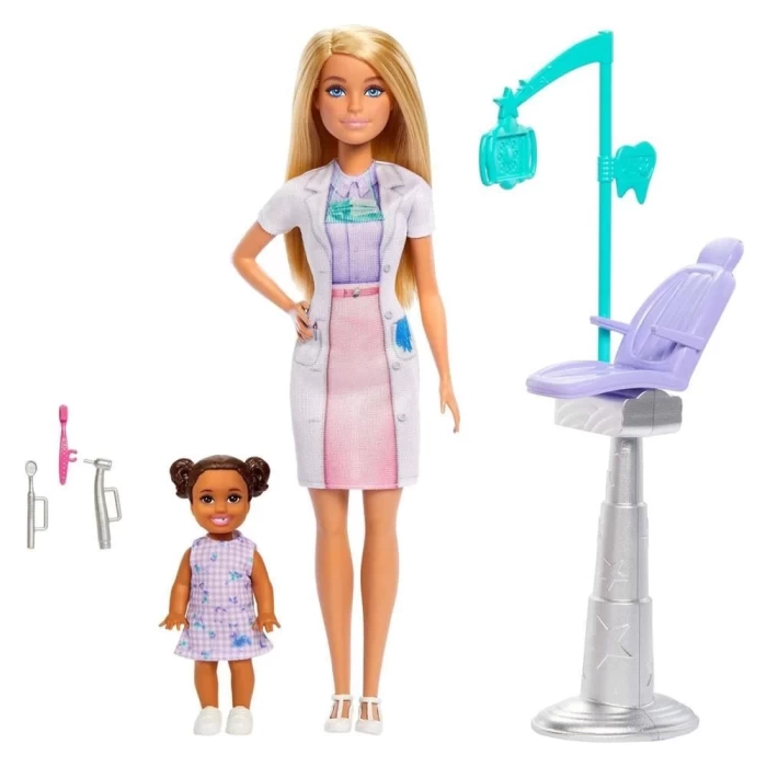 Barbie Bakım Temalı Kariyer Oyun Setleri - Dişçi JCR74