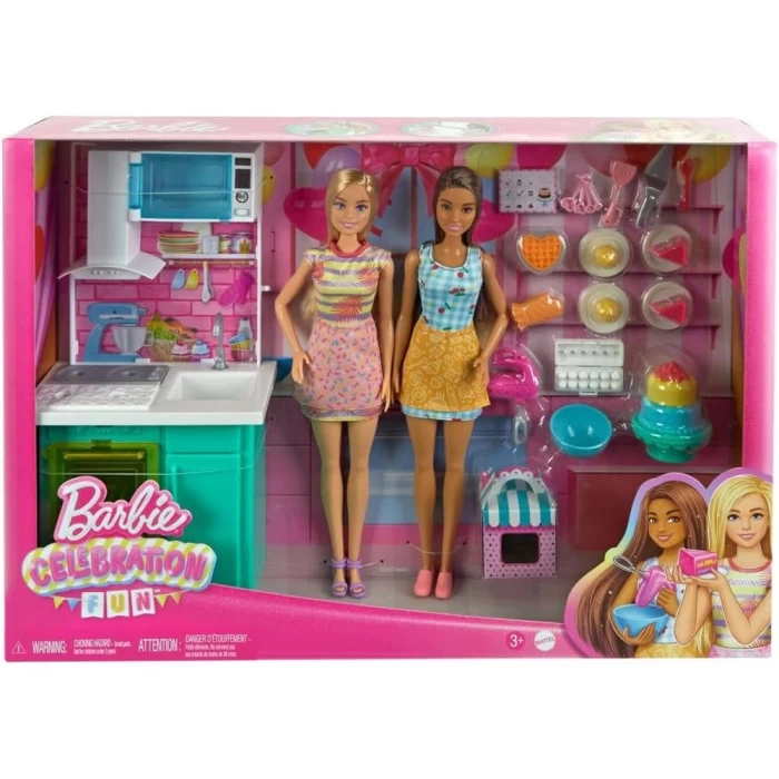 Barbie Brooklyn ve Malibu Pasta Yapıyor Oyun Seti HJY94