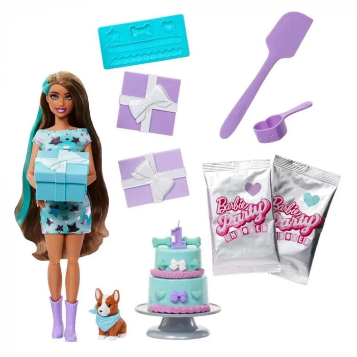 Barbie Parti Paketi Minik Dostumun Doğum Günü Serisi JFG72