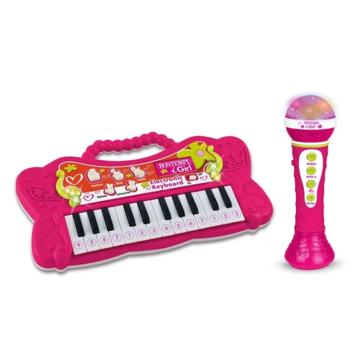 Bontempi Işıklı Mini Elektronik Org Mikrofonlu Karaoke Seti