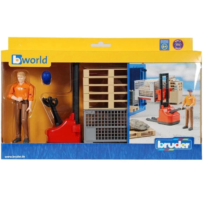 Bruder Bworld - 1 Sarışın Erkek ve Lojistik Seti