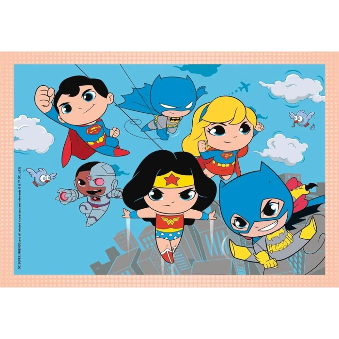Clementoni DC Super Friends 4 in 1 Puzzle 72 Parça 21520