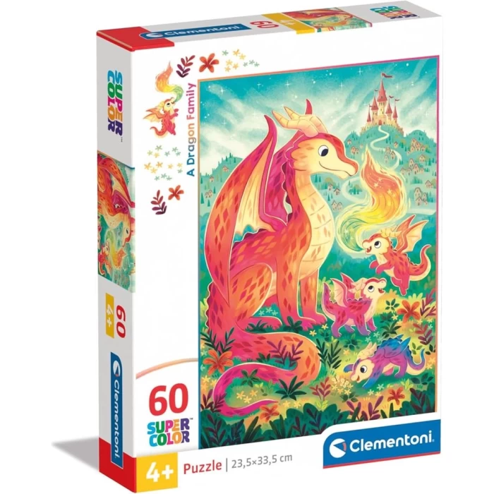 Clementoni A Dragon Family Puzzle 60 Parça 26600