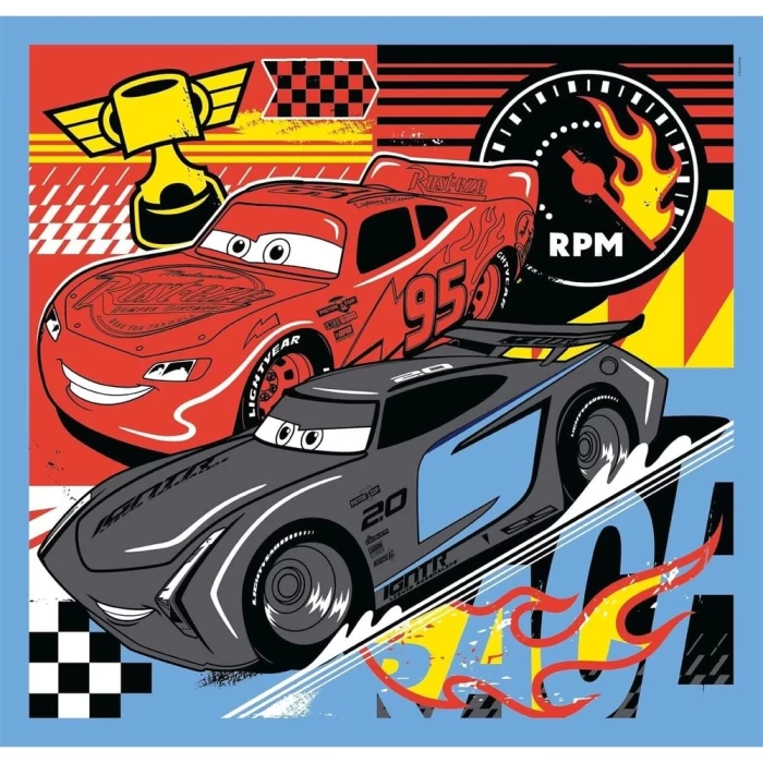 Clementoni Cars Glow Racers Puzzle 3x48 Parça 25309