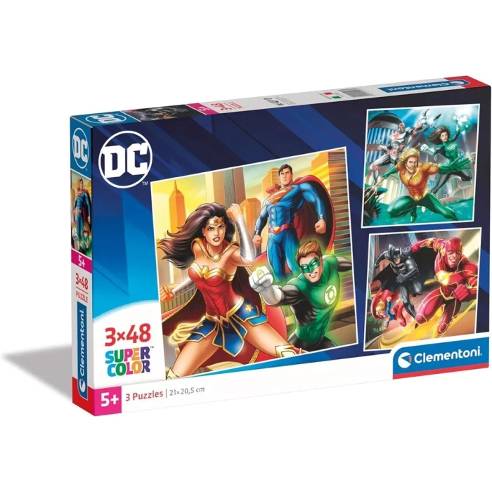 Clementoni DC Justice League Puzzle 3x48 Parça 25296