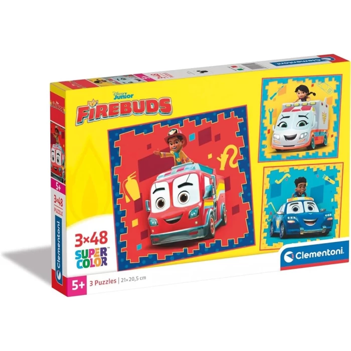 Clementoni Disney Firebuds Puzzle 3x48 Parça 25311