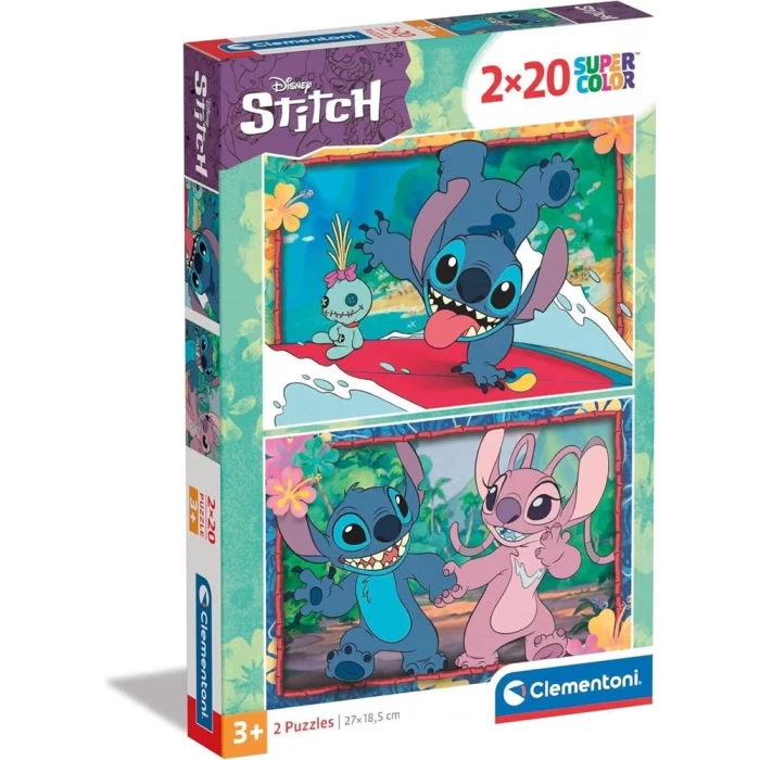 Clementoni Disney Stitch Puzzle 2x20 Parça 24809