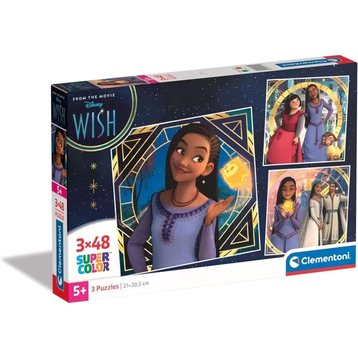 Clementoni Disney Wish Puzzle 3x48 Parça 25310