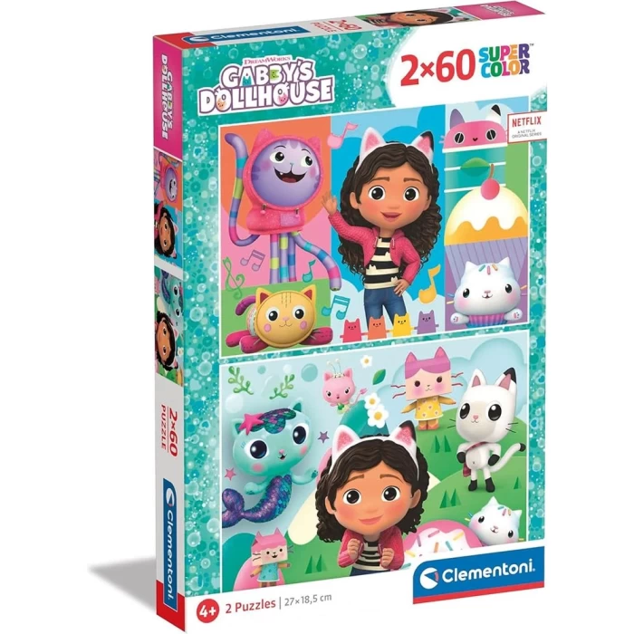 Clementoni Gabbys Dollhouse Puzzle 2x60 Parça 24804