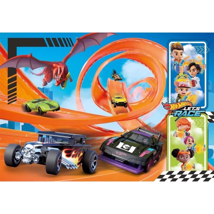 Clementoni Hot Wheels Lets Race Puzzle 104 Parça 25776