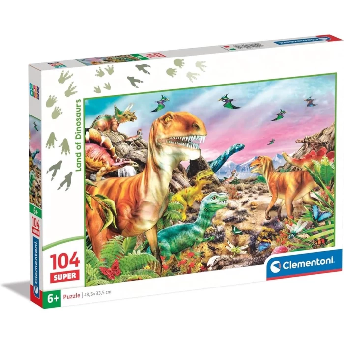 Clementoni Land of Dinosaurs Puzzle 104 Parça 25779