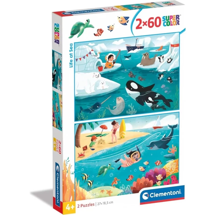 Clementoni Life at Sea Puzzle 2x60 Parça 24817