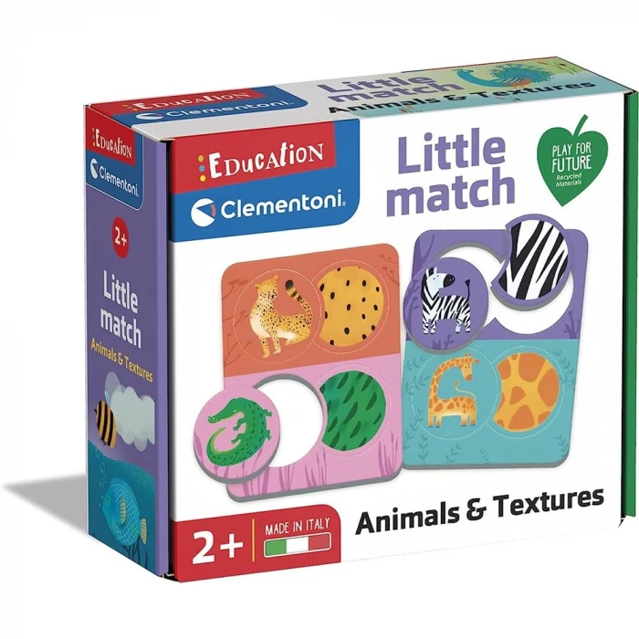 Clementoni Little Match Puzzle - Hayvanlar ve Dokular