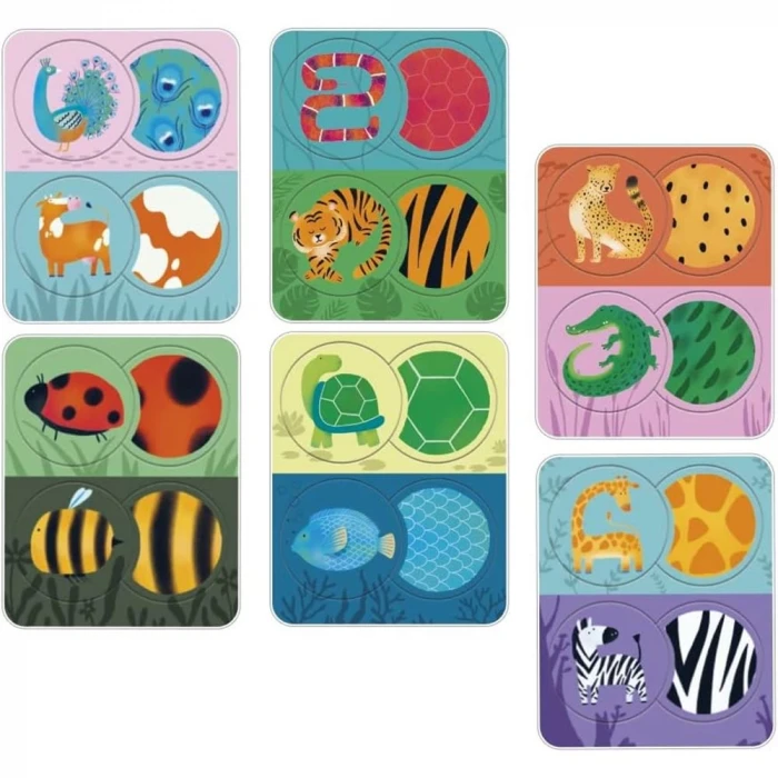 Clementoni Little Match Puzzle - Hayvanlar ve Dokular