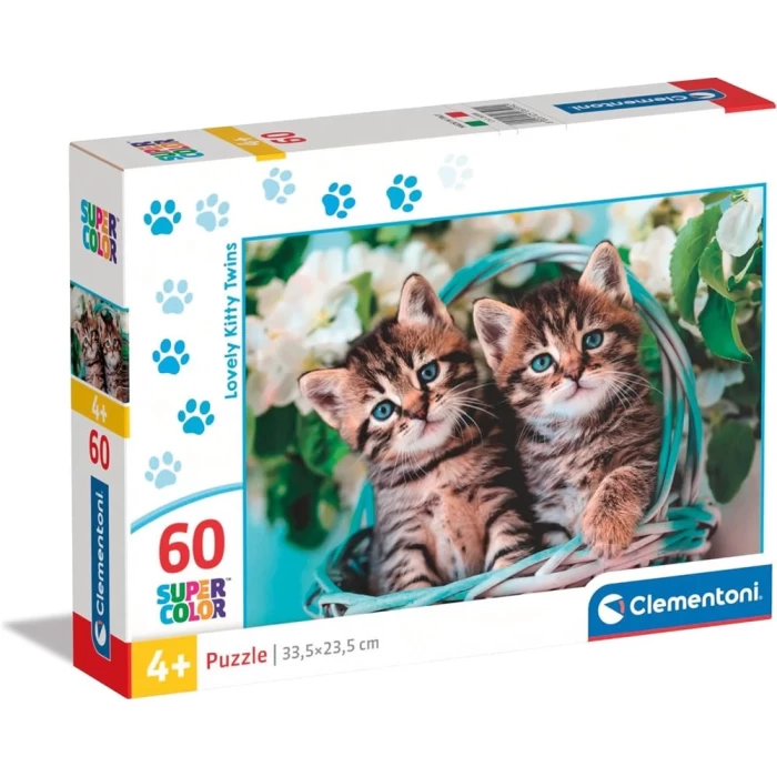 Clementoni Lovely Kitty Twins Puzzle 60 Parça 26599