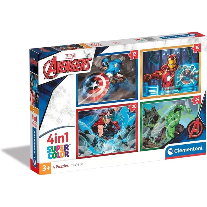 Clementoni Marvel Avengers 4 in 1 Puzzle 72 Parça 21525