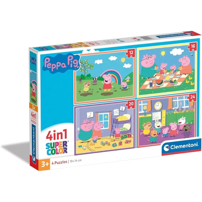 Clementoni Peppa Pig 4 in 1 Puzzle 72 Parça 21516