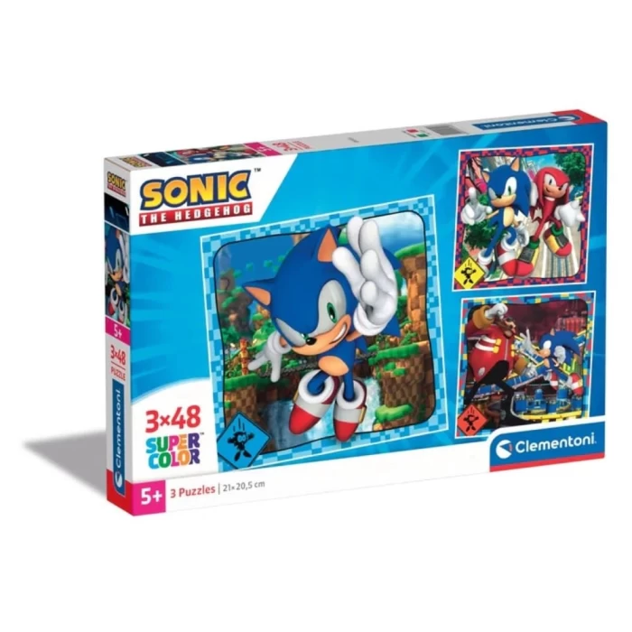 Clementoni Sonic Puzzle 3x48 Parça 25320