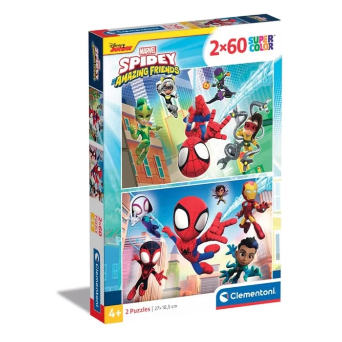 Clementoni Spidey and his Amazing Friends Puzzle 2x60 Parça 21625