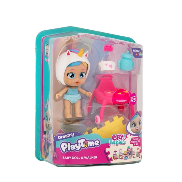 Cry Babies PlayTime Mini Dreamy Bebek ve Yürüteç Oyun Seti 923218