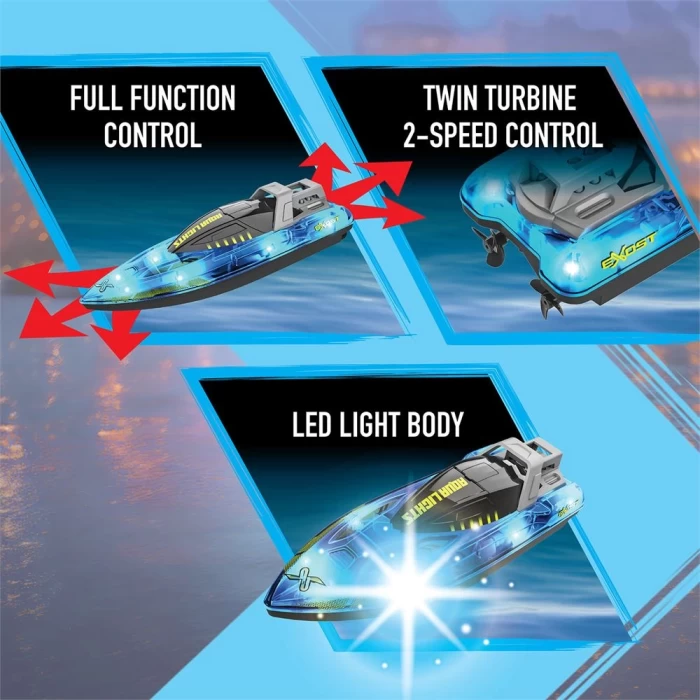 Exost Aqua Lights Uzaktan Kumandalı Sürat Teknesi 20606